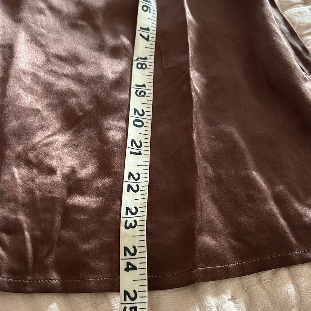 glam vintage soul Brown 100 % silk tunic Top medium new with tags - Picture 9 of 10